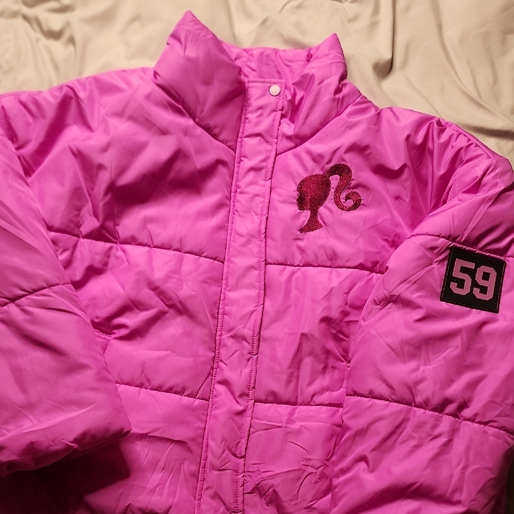 Barbie Kids Hot Pink Puffer Jacket